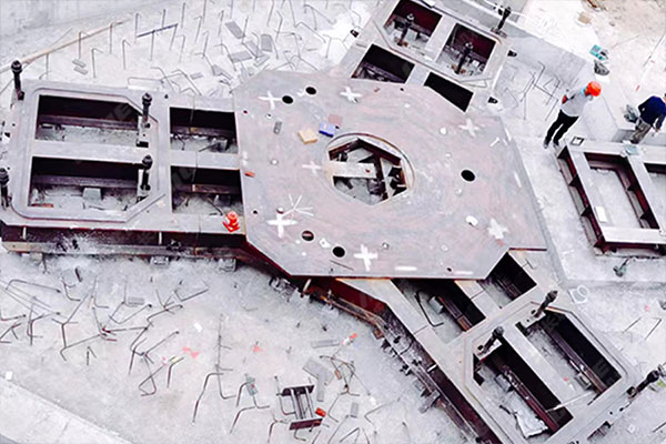 安徽年產(chǎn)60萬(wàn)噸鋼渣線(xiàn)項(xiàng)目安裝現(xiàn)場(chǎng)